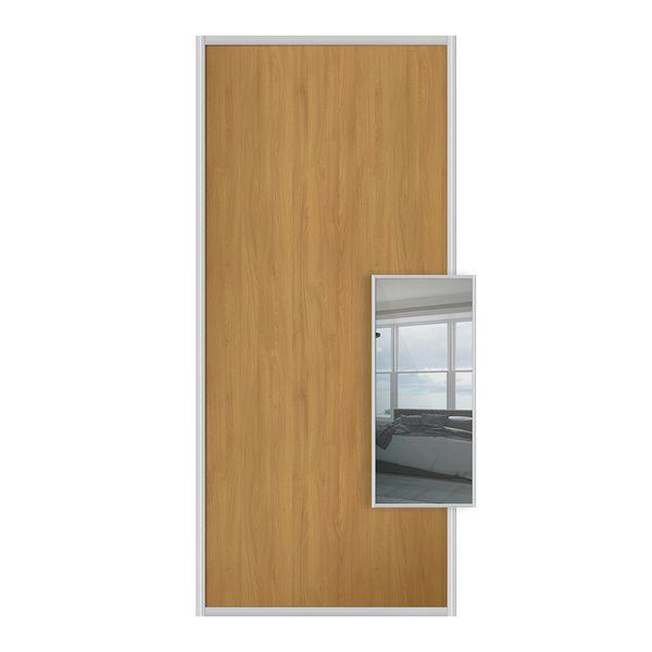 Titan double sided 1 panel oak/mirror door 30'' (CS) Sliding Wardrobes
